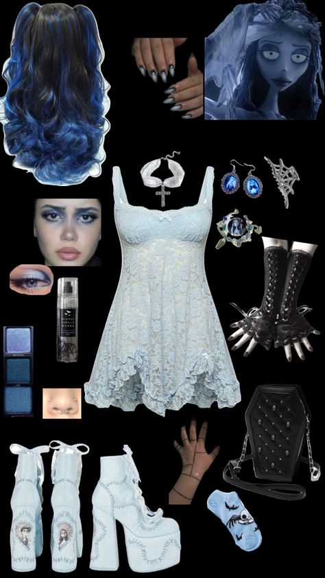 Emily from corpse bride inspired fit Corpse Bride Outfit, Emily From Corpse Bride, Corpse Bride Dress, Emily Corpse Bride, Gender Identities, Bride Birthday, Outfit Inspired, Birthday Stuff, Corpse Bride