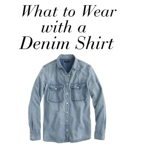 What to wear with a denim shirt Denim Shirt Outfit Women, Jean Shirt Outfits, Denim Shirt Style, Denim Shirt Outfit, Long Sleeve Peplum Top, Womens Denim Shirt, Denim Shirt With Jeans, Blue Long Sleeve Shirt, Fashion Friday