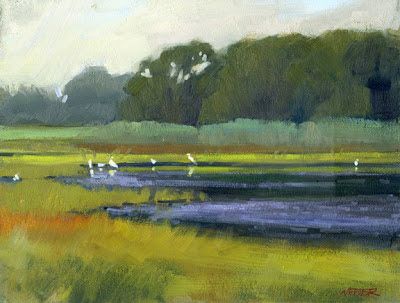 Paintings by Kathy Weber Kathy Weber, River Painting, Paintings I Love, Landscape Pictures, Plein Air Paintings, Daily Paintworks, Country Art, Coastal Art, Pastel Painting