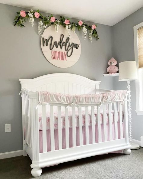 Rose Nursery Theme, Twin Nursery Room, Baby Cinderella, Girly Nursery, Cinderella Theme, Baby Olivia, Rose Nursery, Baby Room Themes