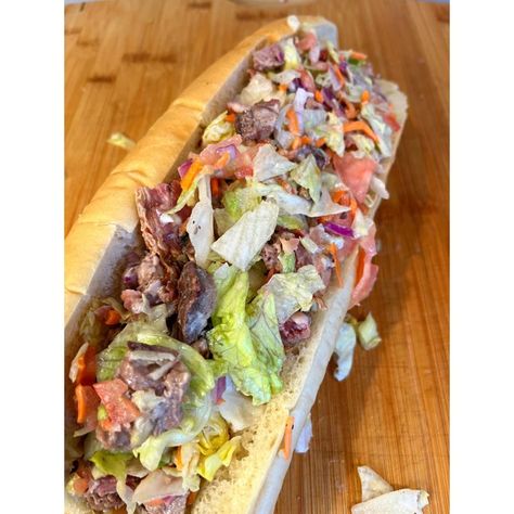 Chopped Steak Sandwich - Meatkingz Steak Grinder Sandwich, Prime Rib Steak, Grinder Sandwich, Steak Sandwich Recipes, Cream Cheese Sandwiches, Chopped Steak, Rib Steak, Sub Rolls, Italian Sandwich