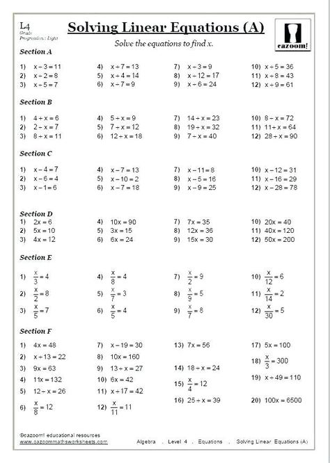 Simple Equations Worksheet Grade 7, Year 9 Worksheets, Math Worksheets For High School, Year 7 Worksheets, Class 7 Maths Worksheet, Year 9 Maths Worksheets, Year 6 Maths Worksheets, Year 7 Maths Worksheets, Math Crossword