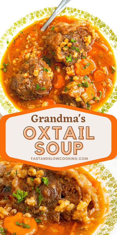 Instant Pot Oxtail Soup - Fast and Slow Cooking Ox Tail Soup Recipe, Oxtail Recipes Easy, Multicooker Recipes, Best Mushroom Soup, Smoked Ham Recipe, Ox Tail, Soup Lovers, Oxtail Soup, Oxtail Stew