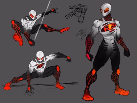 Demon Clown, Spider Ideas, Creepy Demon, Spider Sona, Venom Symbiote, Spiderverse Spiderman, Symbiotes Marvel, Drawing Superheroes, Image Spiderman