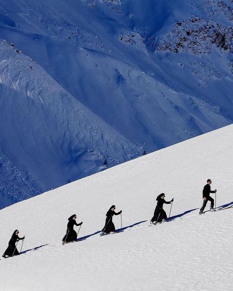 • Unconventional Adventurers: Nuns and a Priest Shred the Slopes of St. Moritz! 🎿🙏 #HolyShredders “SAINT MORITZ” • All praise belongs to… | Instagram Two Glasses Of Wine, Tony Kelly, Blue Skys, Saint Moritz, Classic Car Photoshoot, Ski Room, Italy Winter, Glasses Of Wine, Mountains Photography