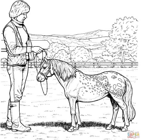 Realistic Pony Coloring Page Horse Coloring Pages Free Printable, Pony Coloring Pages, Horse Coloring Books, Free Horses, Cute Ponies, Shetland Pony, Horse Coloring Pages, Pony Horse, Coloring Pages For Boys