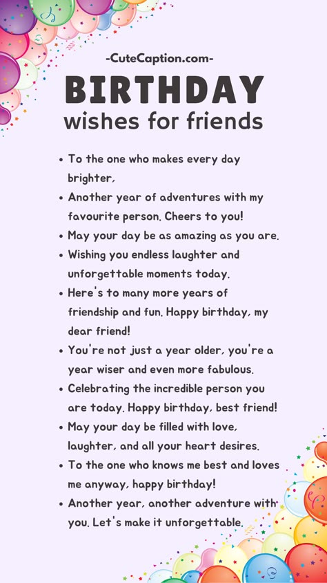 Birthday Wishes for Best Friend Birthday Qoute Post For Friend, Caption For Birthday Wishes For Friend, Birthday Day Wishes For Best Friend, Birthday Quotes For Best Friend Wishes, Happy Birthday Caption For Best Friend, Bday Captions For Best Friend, Birthday Qoute Post, Birthday Captions For Friend, Wishes For Best Friend Birthday