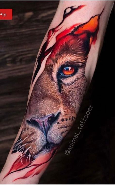 Lion Eyes Tattoo, Tattoo Over Scar, Lion Eyes, Lioness Tattoo, Eyes Tattoo, Wicked Tattoos, Lion Tattoo Design, Tatuaje A Color, Baby Tattoos