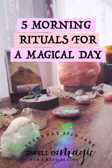 My 5 tried-and-true morning rituals that will make your day unfold magically. #selfcaretips #morningroutine #morningritual #morningritualideas #morningritualwitch #morningritualspiritual #morningritualdailyroutines #morningritualwithkids #morningritualideasthingstodo #dwellinmagic Small Altar Ideas Witch, Witchy Artwork, Everyday Magic, Magical Life, Witchy Stuff, Witchy Things, Practical Magic, Daily Ritual, Kitchen Witch