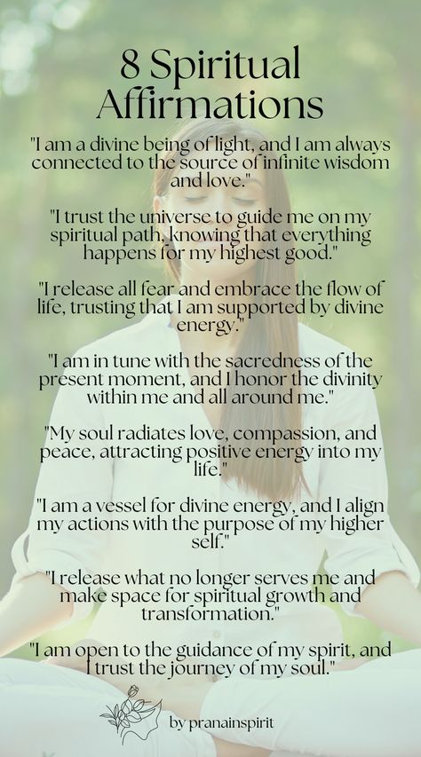 8 spiritual affirmations to enhance your spiritual journey and raise vibration.  #affirmations #spiritualaffirmations #shadowwork #journaling #journalprompts #selfawareness #writing #writingtherapy #spiritual #femininespirituality shadow work - journaling - journal prompts - shadow work journal prompts - writing therapy - self-improvement - inner healing - journaling questions - affirmations Journal Prompts To Raise Vibration, Shadow Work Affirmations, Shadowwork Journaling, Witchy Affirmations, Shadow Work Journal Prompts, Work Journal Prompts, Spiritual Affirmations, Prompts Writing, Shadow Work Journal