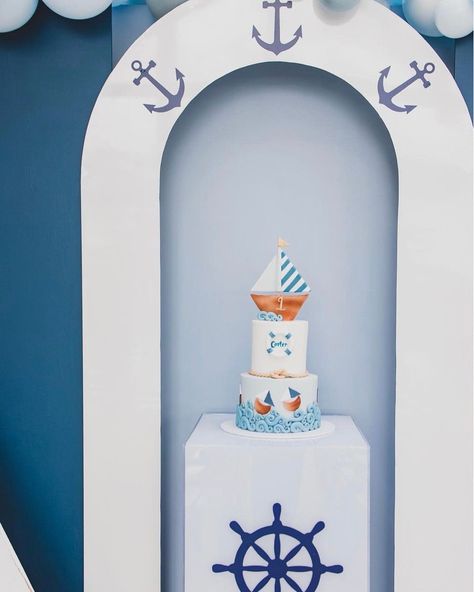 Sailing Birthday, Nautical First Birthday, Sailboat Birthday, Sailor Birthday, Baby Boy Birthday Themes, Eloise At The Plaza, Sailor Party, Nautical Birthday, Birthday Themes For Boys