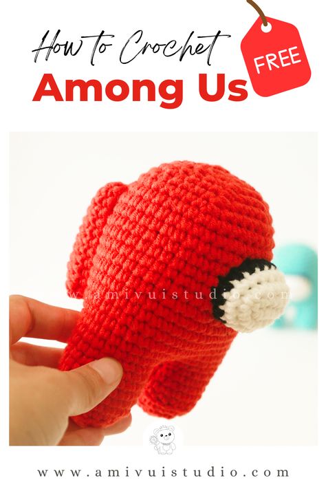 Set off on an intergalactic adventure with the Among Us Crewmate Amigurumi! Let Amivui Studio guide you through this free crochet tutorial, creating an adorable version of the iconic Crewmate character. With its customizable colors, you can recreate your favorite space missions in crochet form. Join the crew, stitch by stitch, and bring this beloved game character to life with your crafting skills. Free Among Us Crochet Pattern, Crochet Among Us Free Pattern, Among Us Crochet Pattern Free, Among Us Crochet Pattern, Video Game Crochet, Crochet Among Us, Among Us Crochet, Among Us Crewmate, Crocheting Patterns