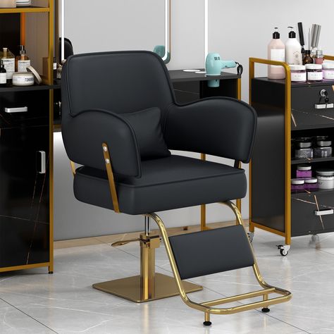 Specification Product Name: Elegant Barber Chair Main Material: Metal Product Style: Modern Product Dimensions Assembled Length (in.): 26.00 Assembled Width (in.): 18.50 Assembled Height (in.): 40.50 Weight (lbs Bathroom Vanity Stool, Hair Salon Chairs, Barber Chairs, Bean Bag Chair Kids, The Barber, Leg Support, Salon Chairs, Playroom Furniture, Barber Chair