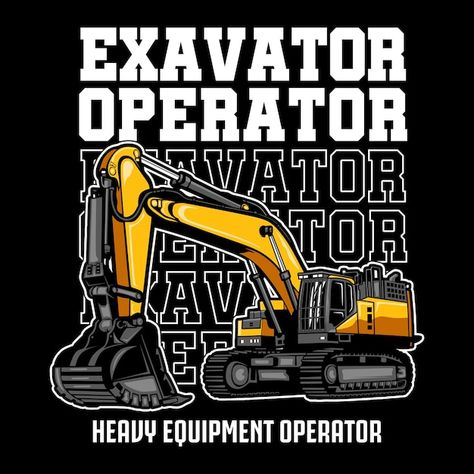 Mobil Vector, Heavy Equipment Logo, Excavator Vector, Excavator Logo, Excavator Machine, Construction Art, Batman Comic Cover, Machine Logo, Heavy Equipment Operator