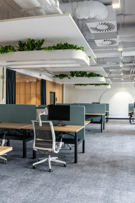 OLX Group Poznan (Poland) Coworking Office Design, Office Layout Plan, Group Office, Work In Silence, Gaming Area, Poznan Poland, Creative Room, Multifunctional Space, Office Fit Out