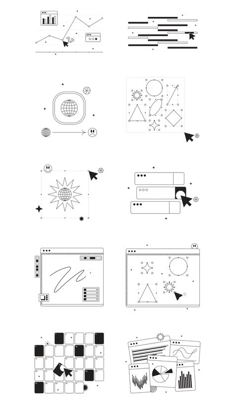 Application Presentation, Cartoon Website, Portfolio Booklet, Creative Banners, Outline Illustration, Outline Designs, Adobe Premiere Pro, Black And White Illustration, City Photography