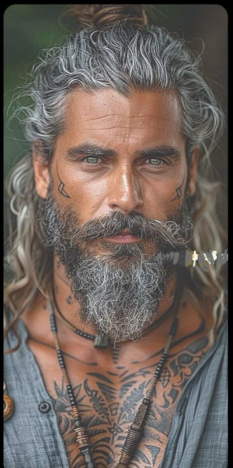 Older Mens Long Hairstyles, Short Beard Styles For Men, Men Beard Style, Short Beard Styles, Long Beard Styles, Beard Styles Short, Viking Men, Viking Beard, Perfect Beard