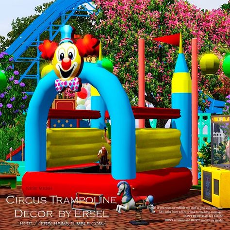 Mod The Sims - Circus Trampoline Decor by Ersel Trampoline Decor, Sims 2 Games, Alternative Reality, Sims 3 Cc Finds, Free Sims, The Sims 4 Download, Sims 4 Toddler, Best Sims, Sims 1