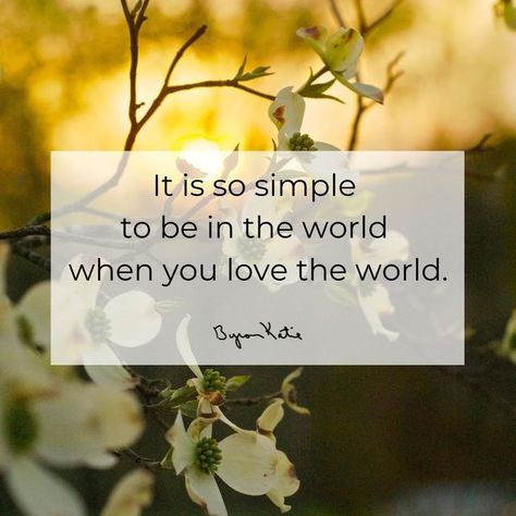 Byron Katie Quotes, Love The World, Nice Life, Byron Katie, Feel Good Quotes, When You Love, Best Quotes, Feel Good, Feelings