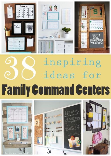 38 Inspiring Ideas for Family Command Centers ~ Tipsaholic.com #family #organization #commandcenter Family Organization Wall, Family Command Centers, Command Center Organization, Diy Command Center, Command Center Kitchen, Home Command Center, Command Centers, Family Command Center, Family Schedule