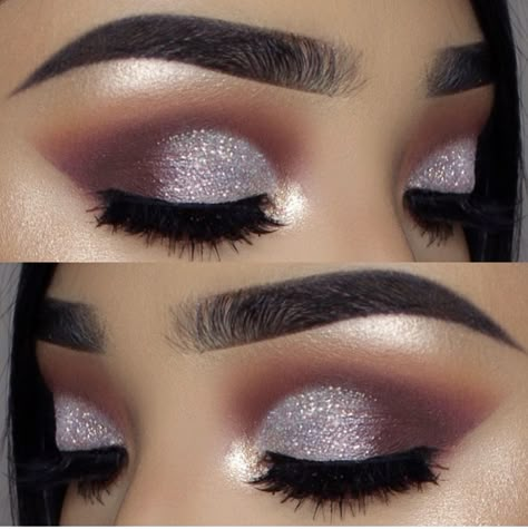 Eve Makeup, Silver Eye Makeup, Nye Makeup, Make Up Studio, New Years Eve Makeup, Smink Inspiration, Valentines Makeup, Makijaż Smokey Eye, Eye Makeup Brushes