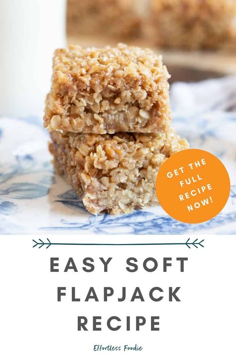 An easy flapjack recipe to make and bake at home. The golden syrup and oat bars are thick, soft, squidgy, and perfect for snacks! No Bake Flapjack, Peanut Butter Flapjack, Easy Flapjacks, Work Treats, Flapjack Recipe, Cheesecake Cake, Oat Bars, Oatmeal Bars, Golden Syrup