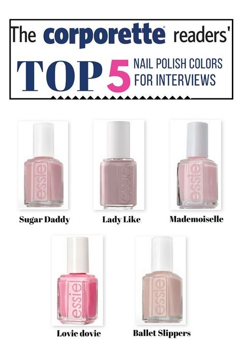 Clean Nail Polish Colors, Work Appropriate Nails, Essie Mademoiselle, Interview Nails, Mauve Nails, Fun Nail Colors, Nail Art Pictures, Spring Nail Colors, Classic Nails