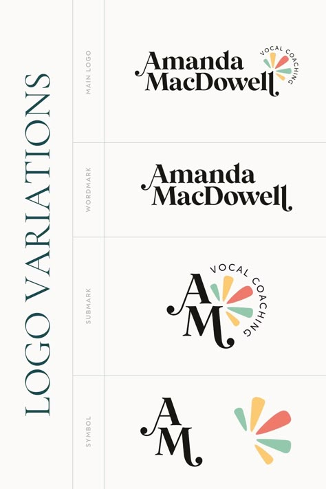 A logo in isolation is just a pretty design with your business name in it. Only when it becomes part of an intentional branding STRATEGY does a logo start to make an impact for your business. Learn more about creative ways to use logo variations in your business. Logo Design Craft Business, Logo For Long Name, Logo Variation Design, Brand Logo Design Ideas Creative, Logos For Long Business Names, Names For Graphic Design Business, Consultant Logo Design Ideas, Graphic Design Business Name Ideas, Personal Brand Logo Ideas