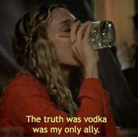 Keep your friends close and your enemies closer! 🤫 . . . . . #humor #funny #vodka #ally #enemies #frenemies #hangover #purelytes #hydrate #water #carriebradshaw #sexandthecityquotes City Quotes, City Woman, Tv Quotes, Carrie Bradshaw, What’s Going On, Best Shows Ever, Movie Quotes, Serie Tv, Role Models