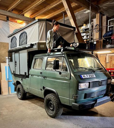 Cabin On Wheels, Vw Doka, Vw T3 Camper, Vw T3 Doka, Vw Bus T3, Mini Trucks 4x4, Vw Syncro, Vw T3 Syncro, T3 Bus