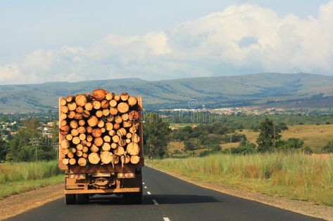 Transportation of Logs. Truck transports logs down highway in Africa , #Aff, #Truck, #Logs, #Transportation, #transports, #Africa #ad Websites Inspiration, Truck Transport, Stock Images Free, Transportation, Photo Image, Royalty Free, Trucks, Log, Stock Photos