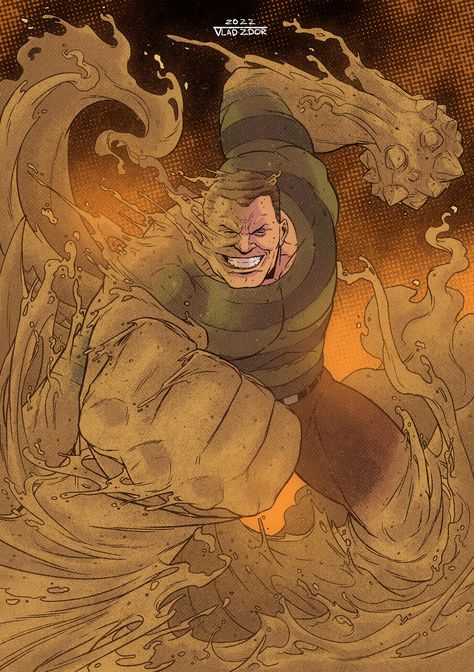 ArtStation - Sandman and Hydro-Man Flint Marko, Sandman Spiderman, Spider Man Villains, Sinister 6, Avengers Games, Sand Man, Sandman Comic, Terror Art, Spider Man Art