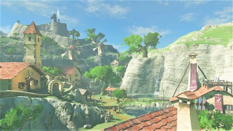 Hateno Village, Legend Of Zelda Wallpaper, Link Twilight Princess, Zelda Wallpaper, Kakariko Village, Zelda Breath Of The Wild, Zelda Art, Legend Of Zelda Breath, Zelda Breath