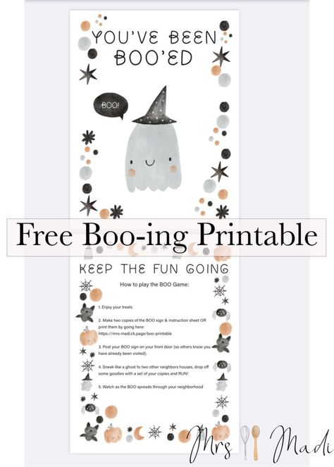 Grab my Free Boo-ing Printable. This is a very fun, interactive game you can play with all of your neighbors and friends.

#boo #printable #freeprintable #mrsmadi You've Been Booed Printable Free, Boo Printable Free, You've Been Booed Printable Free Templates, Booing Neighbors, You've Been Booed Free Printable Tags, You've Been Booed Free Printable, You Have Been Booed, Free Printable Halloween Bingo Cards, Free You’ve Been Booed Printable