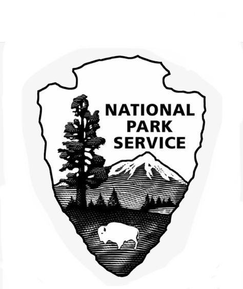 National Parks Tattoo Ideas, National Park Logo Tattoo, National Park Logo, National Parks Logo, Arches National Park Drawing, National Park Emblem, Logo Silhouette, Service Logo, Symbol Tattoos