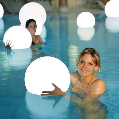 Waterproof LED Garden Ball Light RGB Underwater light IP68 Outdoor Christmas Wedding Party Lawn Lamps Swimming Pool Floating|LED Lawn Lamps| - AliExpress Floating Pool Lights, Swimming Pool Floats, Garden Balls, Pool Lights, Floating Lights, Underwater Lights, Pool Decor, Swimming Pools Backyard, Pool Floats