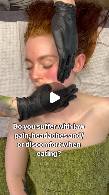 Sarah Maslen-Leese on Instagram: "TMJ Relief session at Rebalance   I designed this session to help the hundreds of you that have gotten in touch regarding TMJ issues.   It’s the perfect combination of trigger point release around the jaw, head and neck, plus the intra oral (buccal) massage, to release these muscles from a different angle.   The results are actually incredible 🙏🏻 I’ve seen such a huge release in my clients jaw, something they’ve actually never felt.   I’m thinking of opening up a Saturday or Sunday to book just TMJ relief to try and accommodate as many of you as I can! There seems to be a lot of you in pain 🥺 Time: 45 mins  Cost: £110   Waitlist: Now open!  *Please note - my client in this video has rosacea and had quite a stimulating massage before this. She goes red V Buccal Massage, Jaw Massage, Tmj Relief Remedies, Tmj Massage, Myofascial Release Massage, Jaw Pain Relief, Tmj Relief, Trigger Point Release, Jaw Pain