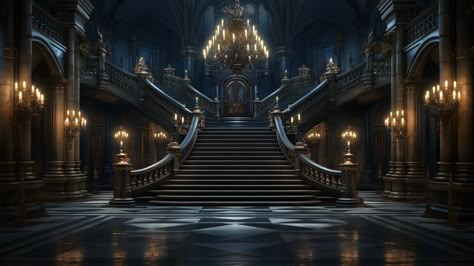 Dark Castle Aesthetic Interior, Fantasy Castle Interior, Gothic Castle Interior, Castle Hallway, Castle Aesthetic Interior, Castle Hall, V Rising, Dark Mansion, Castle Exterior