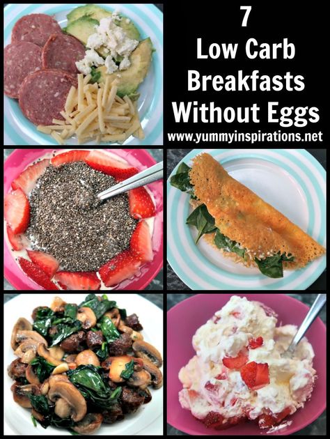 7 Low Carb Breakfast Without Eggs Ideas - Easy Keto Breakfasts With No Eggs - Eggless Ketosis Breakfast Recipes Other Than Eggs. Breakfasts Without Eggs, Breakfast Without Eggs, Low Carb Breakfasts, Breakfast Ideas Without Eggs, Ketogenic Breakfast, Fodmap Breakfast, Keto Breakfast Smoothie, Eggs Ideas, Keto Breakfasts