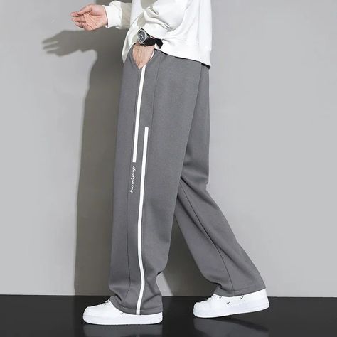 Men Baggy Joggers Wide Leg Pants ✨ ...... Visit lootbox94.com Keep shining ✨ Keep smiling 😉 Hip Hop Joggers, Baggy Joggers, Jogger Pants Style, Overalls Casual, Polo Shirts Men, Sweatpants Style, Straight Trousers, Jogging Pants, Trouser Style