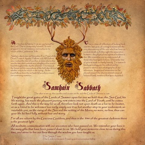 Samhain Page 3 by *Brightstone on deviantART Samhain Art, Celtic Gods, Samhain Halloween, Wicca Witchcraft, Beltane, Witchy Woman, Purim, Samhain, Hallows Eve