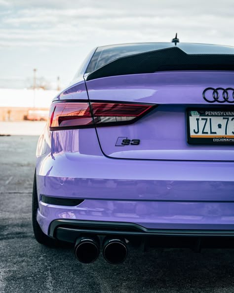 Purple Audi, Lavender Car, Audi Rs8, Purple Cars, Luxury Cars Audi, Purple Car, Audi A3 Sportback, Audi 100, Audi Rs3