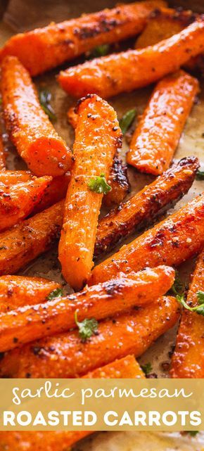 Garlic Parmesan Carrots, Parmesan Carrots, Roasted Carrots Recipe, Thanksgiving Food Sides, Roasted Vegetable Recipes, Vegetable Side Dishes Recipes, Thanksgiving Cooking, Thanksgiving Recipes Side Dishes, Cooked Carrots