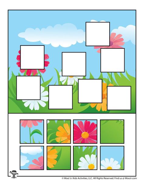 Spring Missing Puzzle Pieces Games | Woo! Jr. Kids Activities : Children's Publishing Free Printable Puzzles, Fine Motor Practice, Preschool Fine Motor Activities, Spring Games, Free Games For Kids, Puzzle Games For Kids, Preschool Writing, Printable Puzzles, Daycare Activities