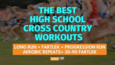 The best high school cross country workouts to help runners race fast in the fall are: Long Runs, Fartlek Runs, Progression Runs, Aerobic Repeats, and the 30-90 Fartlek. For athletes looking to get in shape in the summer, these workouts will help them race fast in XC and stay injury-free. Cross Country Training Plan, Cross Country Workouts, Middle School Cross Country, Cross Country Workout, Fartlek Workout, Track Workout Training, Running Warm Up, High School Cross Country, Cross Country Training