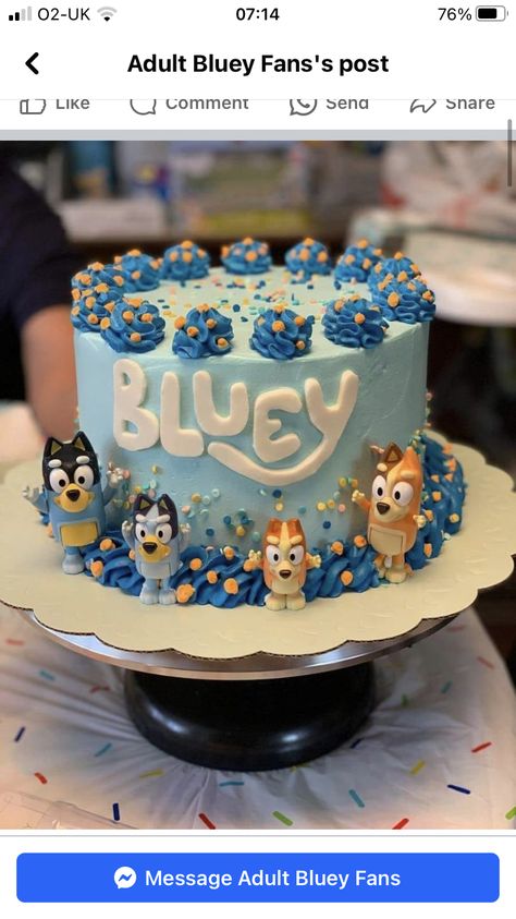 Bluey Birthday Party Cake, Bluey Themed Cake, Bluey Birthday Cake, Birthday Cakes For Teens, Bluey Birthday, Birthday Party Cake, 7th Birthday, Party Cakes, Themed Cakes