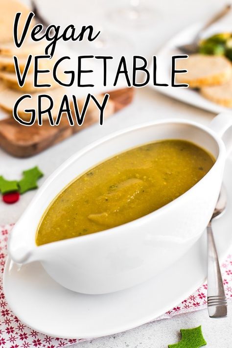 Vegan vegetable gravy - this awesome vegetarian gravy is full of hidden veggies! Perfect for Christmas dinner or a Sunday roast - you can feel like you're indulging, but still get your veggies in! #vegangravy #vegetariangravy #vegetablegravy #christmasdinner Veggie Gravy, Vegetable Gravy, Vegetarian Gravy, Vegan Christmas Cookies, Vegan Gravy, Vegetarian Christmas, Hidden Vegetables, Christmas Main, Healthy Veggie