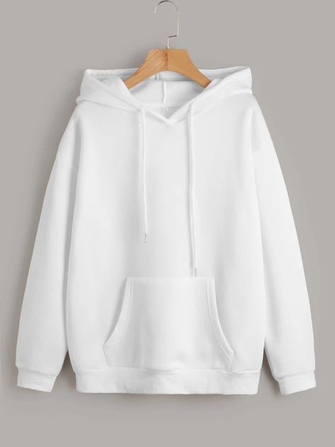 Plain White Hoodie, Hoddies Outfits, Drop Shoulder Hoodie, Plain Hoodies, Thermal Hoodie, Trendy Shirt Designs, Hoodie Mockup, Stylish Hoodies, Women Sweatshirts