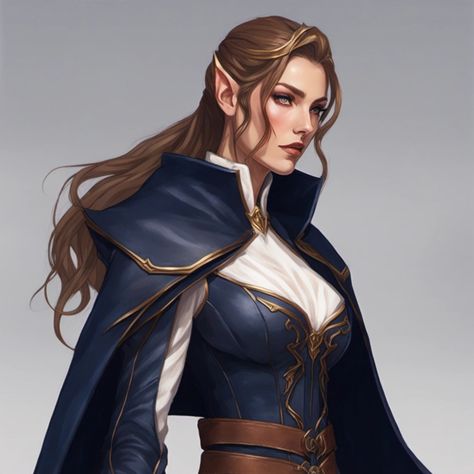 Elf Noblewoman, Female Elf Wizard, Elven Noble, High Elves Dnd, Elven Aesthetic, Elf Rogue, Female Wizard, Dnd Wizard, Moon Elf