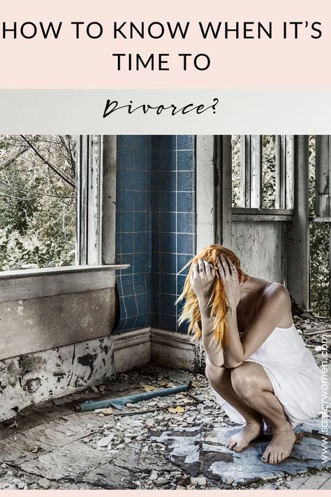 Being unhappily married is extremely uncomfortable and even hazardous to your health. You might feel off balance because you're not fully invested in your marriage, but you haven't yet given up either. Part of you is almost ready to call it quits, but another part of you has more questions than answers. How do you know when it's time to divorce? How To Navigate Divorce, When Is It Time To Divorce, When To Call It Quits Marriage, How To Start Over After Divorce, When To Divorce, Second Divorce, Unhappily Married, How To Divorce, Preparing For Divorce